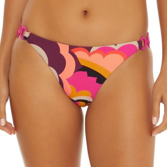 Trina Turk 'Fan Faire' Printed Ring-Side Hipster Bikini Bottom, Multicolor - Picture 1 of 3